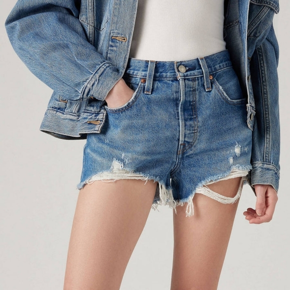 Levi's Pants - Levi's 501 -  Distressed Women's Shorts